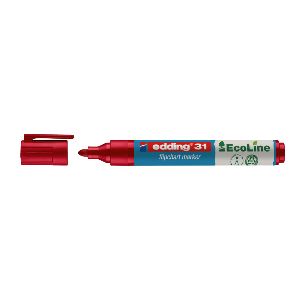 Marker flipchart Edding, Ecoline 1.5-3 mm, rosu Marker flipchart Edding, Ecoline 1.5-3 mm, rosu